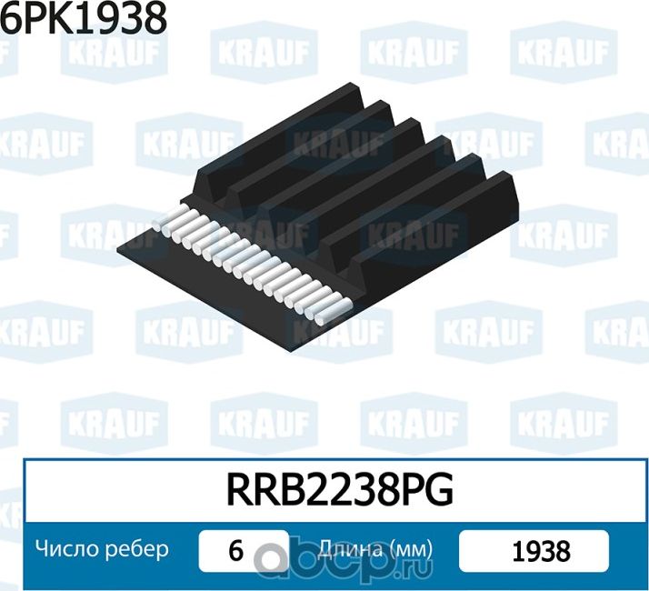 Ремень поликлиновой Krauf. Артикул RRB2238PG