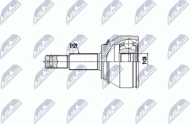 Шрус наружный (граната) NTY. Артикул NPZ-NS-098