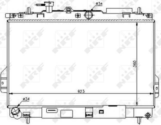 Радиатор охлаждения двигателя NRF для Hyundai Matrix I 2001-2005. Артикул 53362