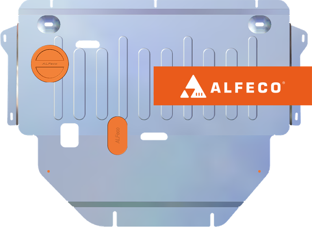 Защита алюминиевая Alfeco (4 мм) для картера и КПП Geely Preface 2024-2026. Артикул ALF.08.38 AL4