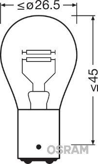 P21/5W 24V-21/5W (BАY15d) OSRAM ORIGINAL. Артикул 7537