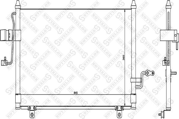 Радиатор кондиционера (конденсатор) Stellox для Daewoo Rezzo 2000-2008. Артикул 10-45413-SX