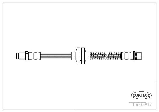 Тормозной шланг Corteco передний для Renault Megane II 2006-2009. Артикул 19035817