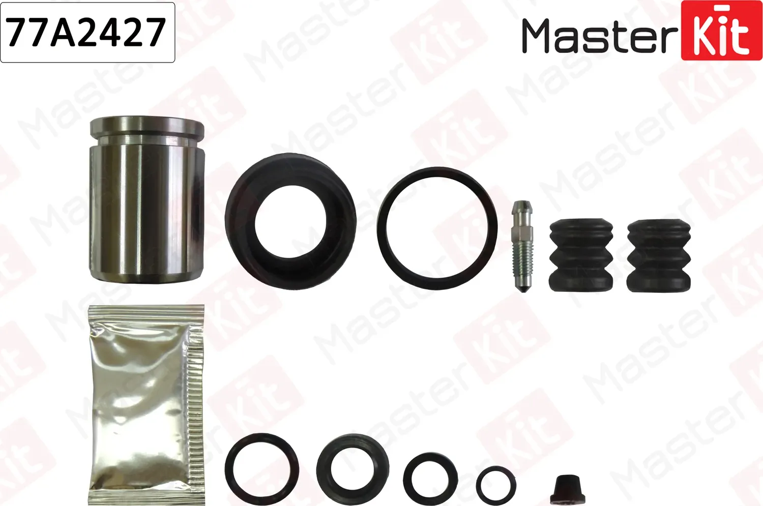 Ремкомплект тормозного суппорта + поршень | зад | (Master KIT). Артикул 77A2427
