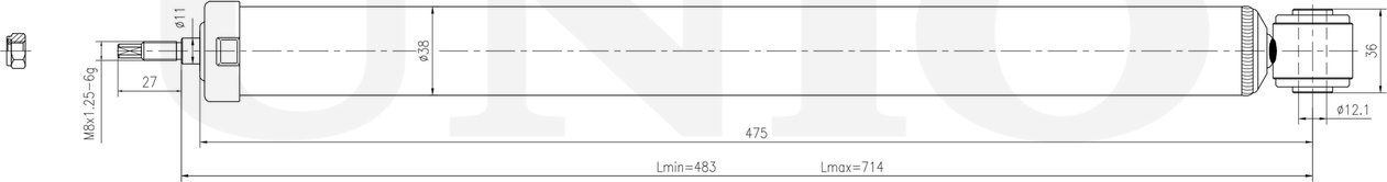 Амортизатор подвески (Unio). Артикул SAB-10776