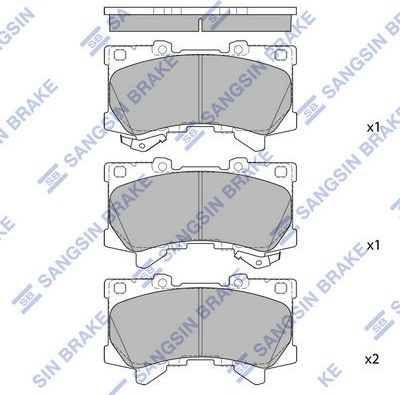 Тормозные колодки Sangsin Hi-Q. Артикул SP4040