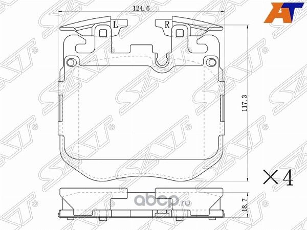 Колодки тормозные перед BMW 5 G30/F90 16-/X3 G01 19-/X5 F95 19- SAT ST280010. Артикул ST280010