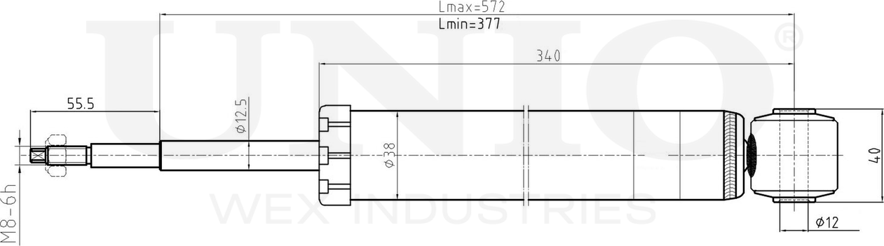 Амортизатор подвески (Unio). Артикул SAB-10491