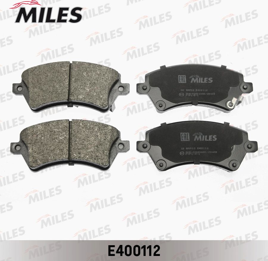 Тормозные колодки Miles (Low-Metallic). Артикул E400112