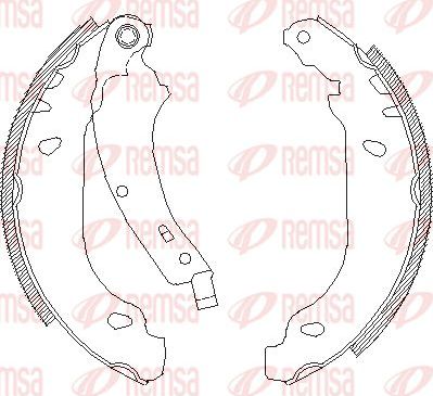 Тормозные колодки Remsa задние для Renault Logan I 2004-2015. Артикул 4074.00