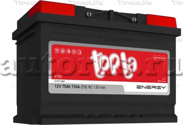 75Аh АКБ TOPLA Energy L+ 108375 Topla. Артикул 108375