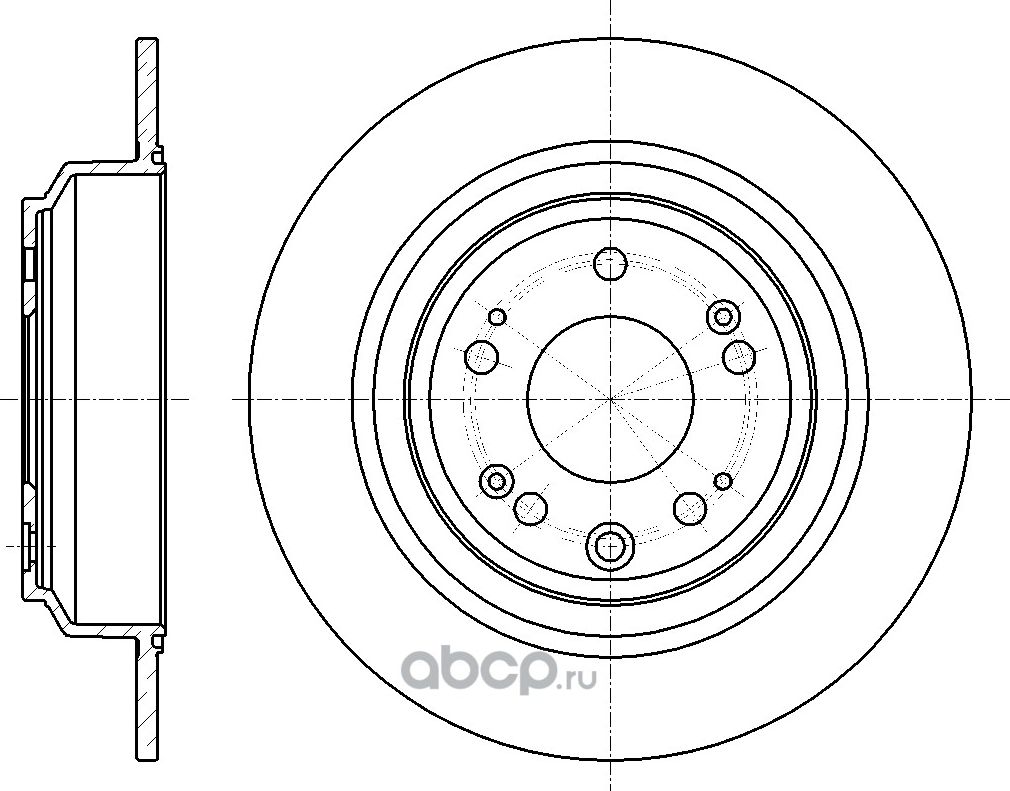 Диск тормозной (G-Brake). Артикул GR01865