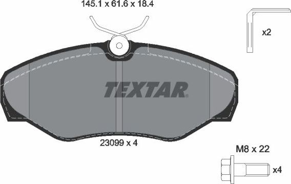 Тормозные колодки Textar Q+. Артикул 2309902