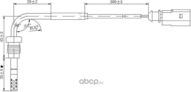 Датчик температуры выхлопных газов VW Multivan T6 (2015>) VW Transporter T6 (2015>) (Magtechnic). Артикул mag0130og