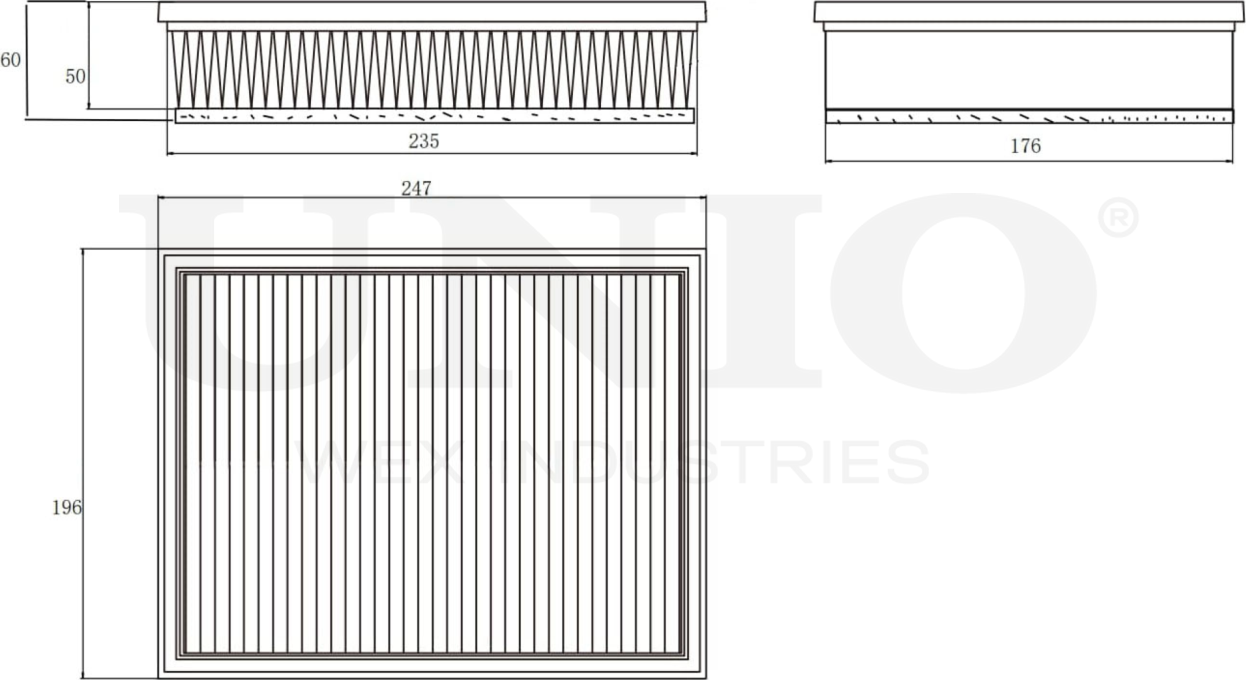 Фильтр воздушный (Unio). Артикул FLT-10185
