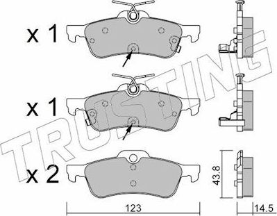 Тормозные колодки Trusting. Артикул 572.2