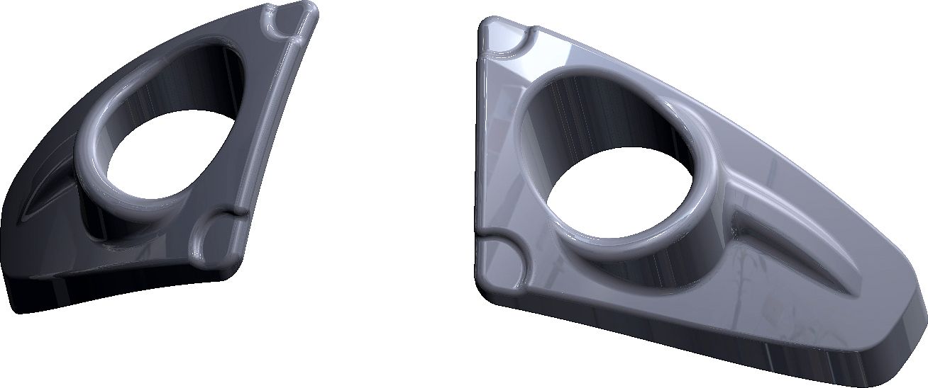 Окантовка АВС-Дизайн противотуманных фар для Toyota Hilux 2015-2026 под покраску, 2 шт.. Артикул ABC.TOHIL.FB.FHL.24P