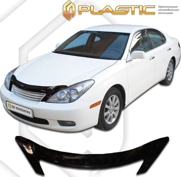 Дефлектор СА Пластик для капота (Classic черный) для Lexus ES 300 седан 2002-2006. Артикул 2010010104504