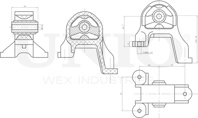 Опора редуктора (Unio). Артикул RMP-15104