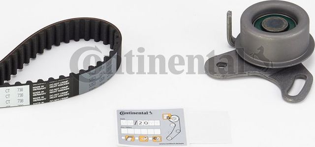 Ремень ГРМ с роликами (комплект) ContiTech для Hyundai Scoupe 1993-1996. Артикул CT738K2