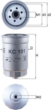 Топливный фильтр Mahle-Knecht. Артикул KC 101