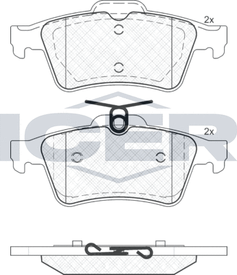 Тормозные колодки Icer. Артикул 181651