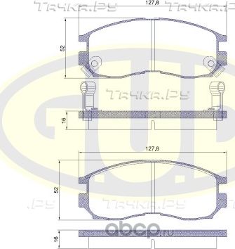 Тормозные колодки G.U.D.. Артикул GBP046002