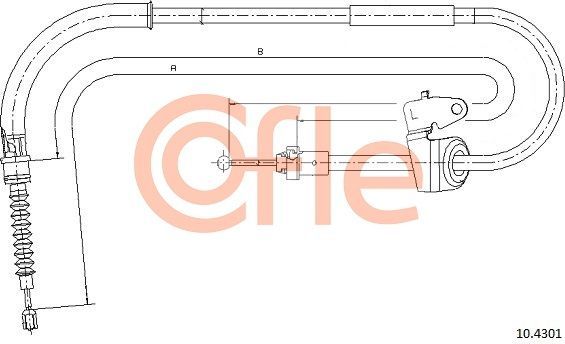 Трос ручника (тросик ручного тормоза) Cofle задний левый для MINI Cabrio I (R52) 2004-2008. Артикул 92.10.4301