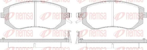 Тормозные колодки Remsa передние для Subaru Forester III 2008-2013. Артикул 0951.14