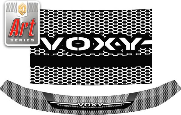 Дефлекторы СА Пластик для окон (Серия "Art" серебро) Toyota Voxy III (R80) 2014-2017. Артикул 2010012712998