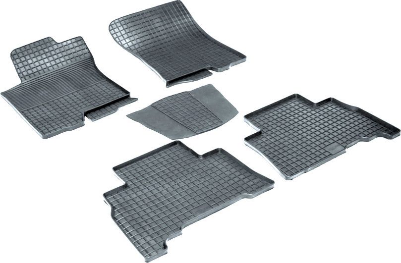 Коврики резиновые Seintex с узором сетка для салона Toyota Land Cruiser Prado 150 2009-2026. Артикул 81774