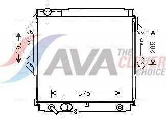 Радиатор охлаждения двигателя AVA ** CLEVER FIT ** для Toyota Hilux VI 1997-2002. Артикул TO2561