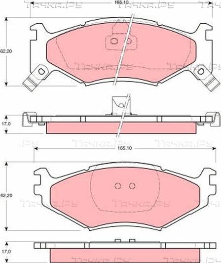 Тормозные колодки TRW передние для Dodge Grand Caravan III 1994-1996. Артикул GDB1157