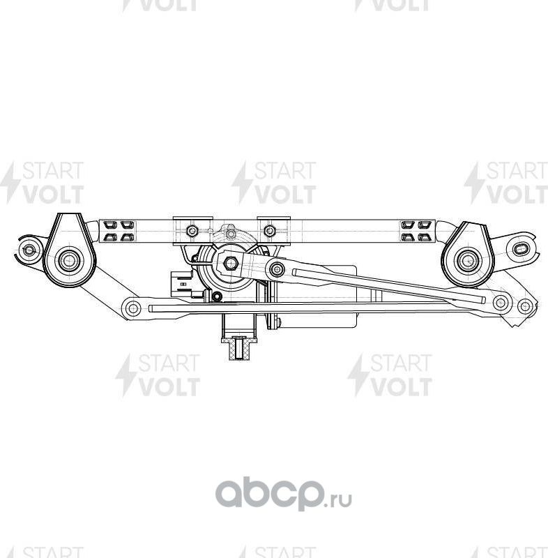 Трапеция стеклоочистителя (дворника) (в сборе) StartVOLT (Стальная труба). Артикул VWA 08005