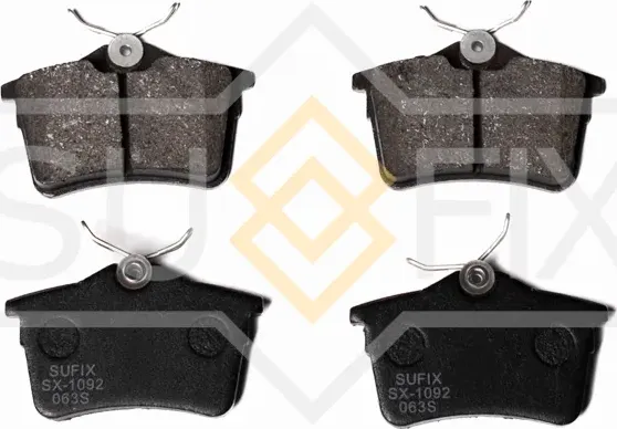 Колодки тормозные дисковые | зад прав/лев | (Sufix). Артикул SX-1092