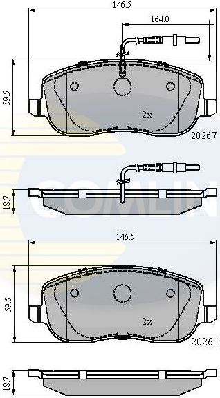 Тормозные колодки Comline Comline передние для Peugeot Expert I 1996-2006. Артикул CBP11158