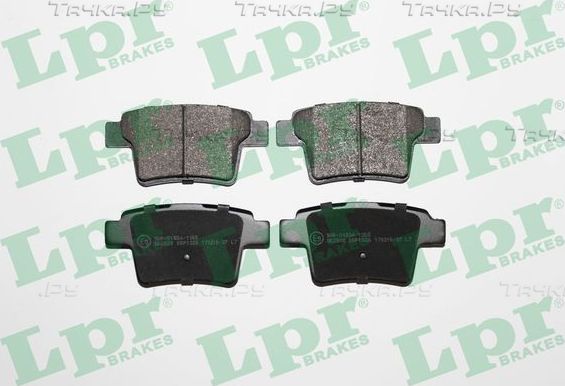 Тормозные колодки LPR задние для Ford Mondeo III 2000-2007. Артикул 05P1326