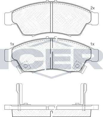 Тормозные колодки Icer. Артикул 181453