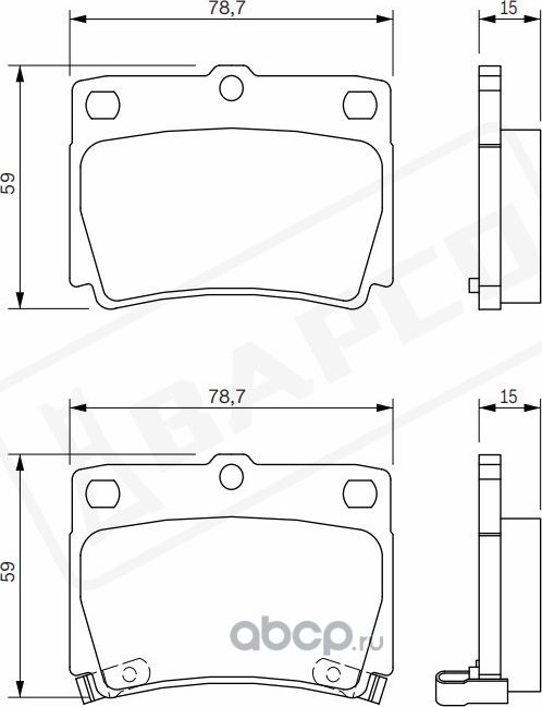 Колодки тормозные дисковые Mitsubishi PAJERO II / MONTERO (Bapco) Bapco. Артикул BP0522