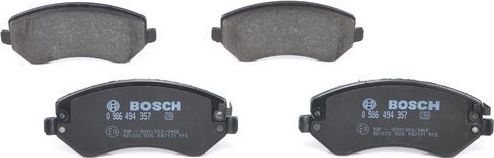 Тормозные колодки Bosch (Low-Metallic) передние для Jeep Cherokee III (KJ) 2001-2007. Артикул 0 986 494 357
