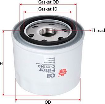 Масляный фильтр Sakura. Артикул C-22240