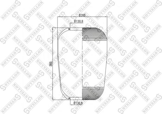 Пневмоподушка (пневморессора) Stellox. Артикул 90-36335-SX