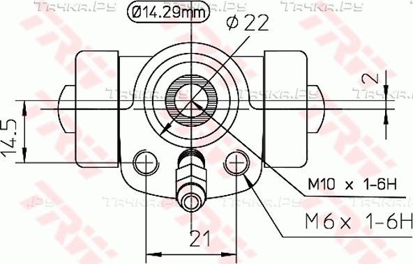 Тормозной цилиндр TRW задний правый/левый для Volkswagen Derby II 1982-1983. Артикул BWA108
