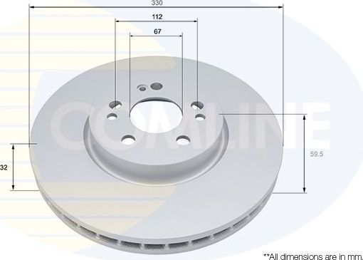 Тормозной диск Comline COATED. Артикул ADC5110V