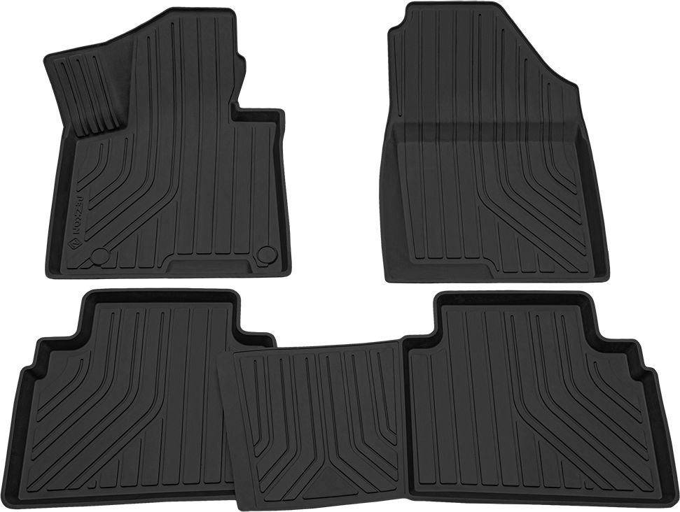 Коврики Rezkon резиновые Ser.S для салона Hyundai Tucson IV 2020-2026 ЧЕРНЫЕ. Артикул 1020060300