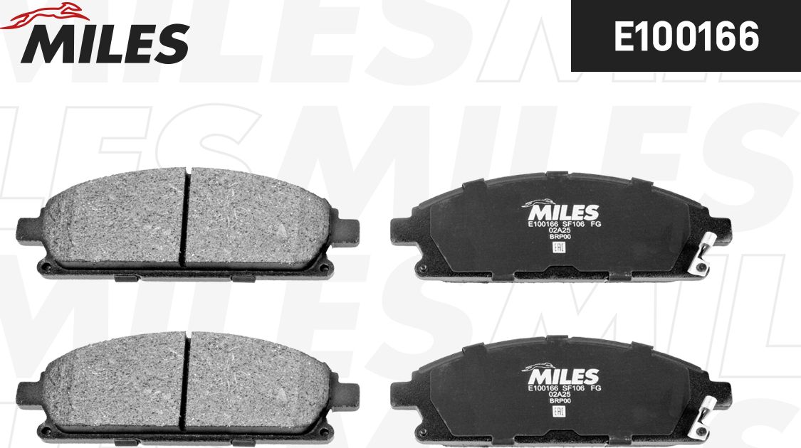 Тормозные колодки Miles (Semi-Metallic). Артикул E100166