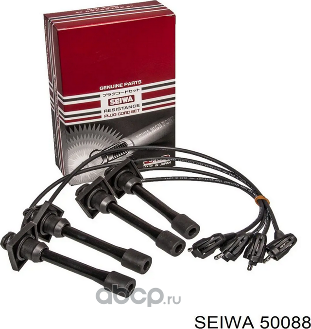 Провода высоковольтные TOYOTA COROLLA SPACIO AE11# 97-01 4/7A-FE (квадрат. резин (Seiwa). Артикул 50088