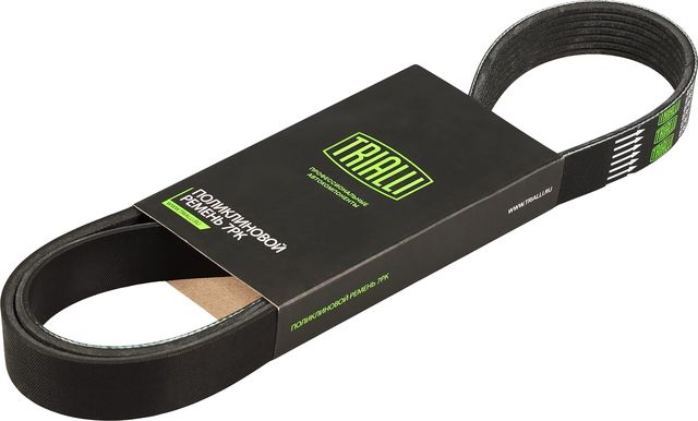 Приводной ремень поликлиновой Trialli (EPDM (Этилен-пропиленовый каучук)) для Renault Arkana I 2019-2026. Артикул 7PK1165