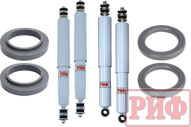 Лифт-комплект РИФ лайт газовый для Toyota Land Cruiser 105 1998-2006, лифт 20 мм. Артикул RIF-TLC80-A-G-lite