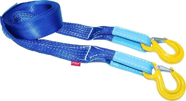 Ремень буксировочный эластичный Tplus 4.5 т 5 м серия Стандарт Крюк/Крюк. Артикул T000394